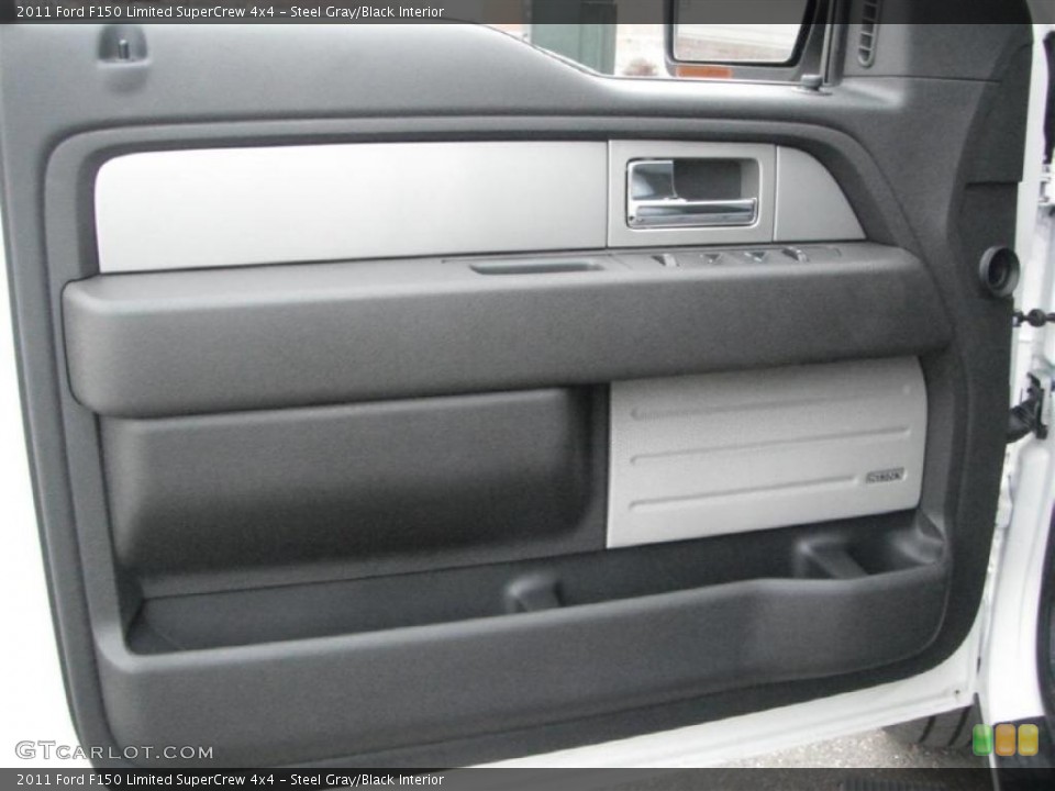 Steel Gray/Black Interior Door Panel for the 2011 Ford F150 Limited SuperCrew 4x4 #47136204