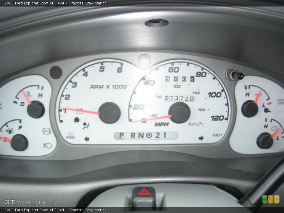 Graphite Grey Interior Gauges for the 2003 Ford Explorer Sport XLT 4x4 #47137539