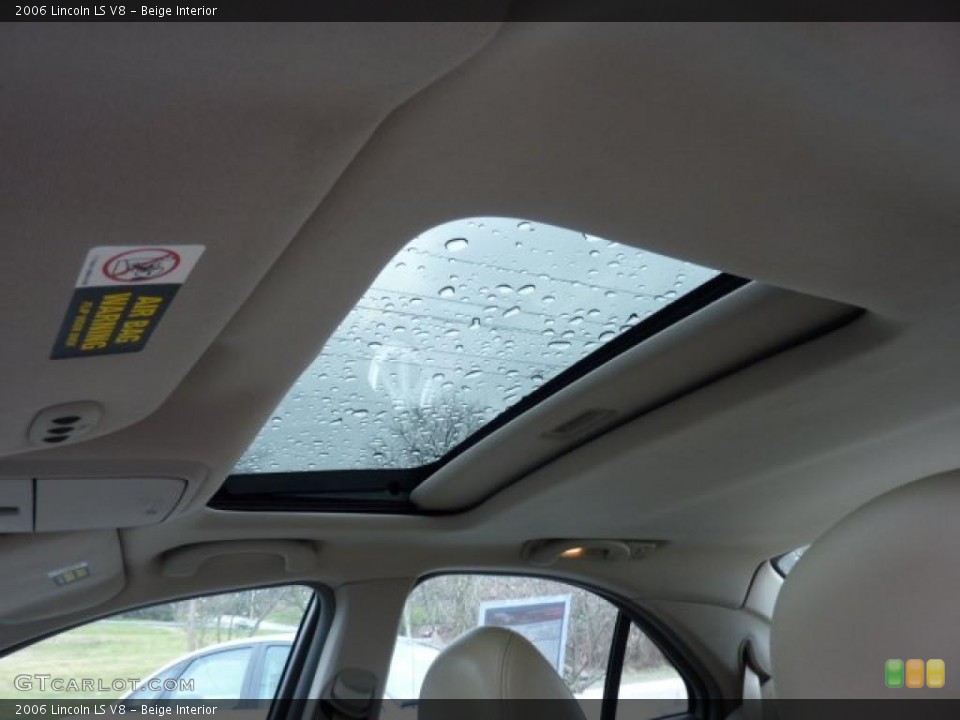 Beige Interior Sunroof for the 2006 Lincoln LS V8 #47138910