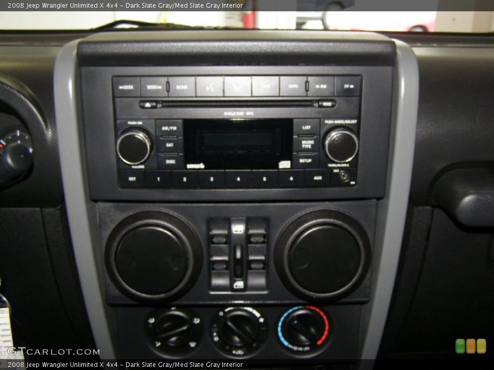 Dark Slate Gray/Med Slate Gray Interior Controls for the 2008 Jeep Wrangler Unlimited X 4x4 #47141388