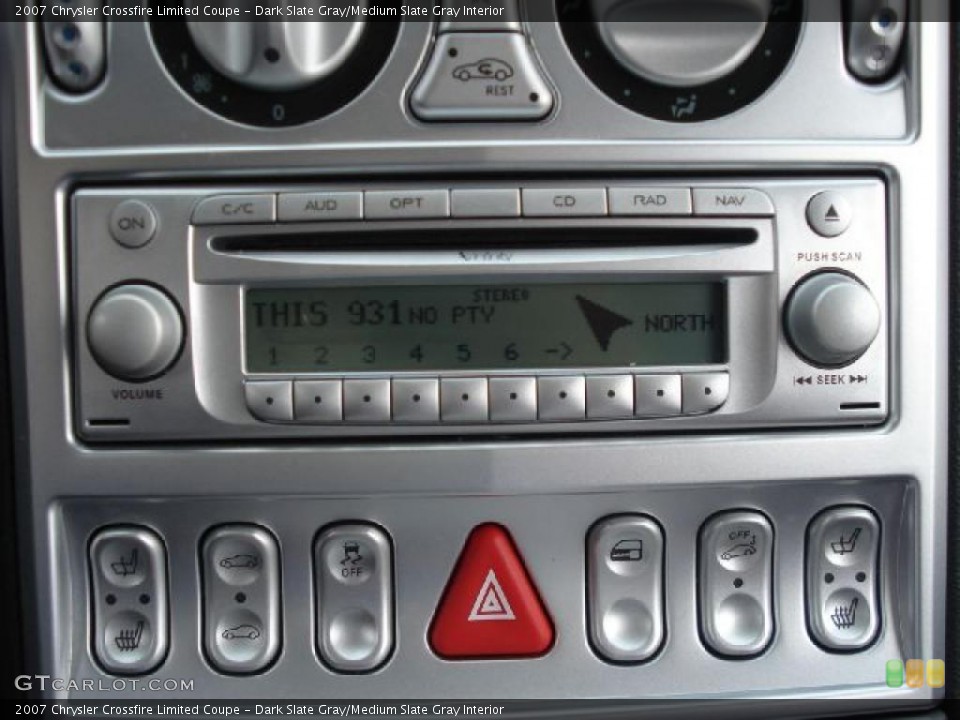 Dark Slate Gray/Medium Slate Gray Interior Controls for the 2007 Chrysler Crossfire Limited Coupe #47144490