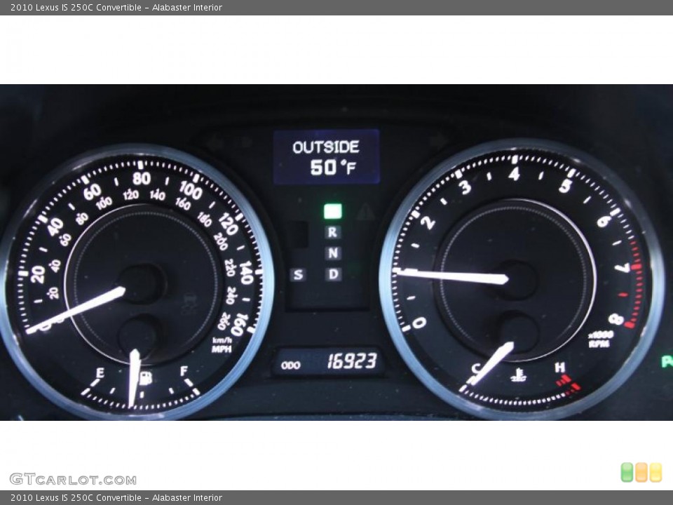Alabaster Interior Gauges for the 2010 Lexus IS 250C Convertible #47145285