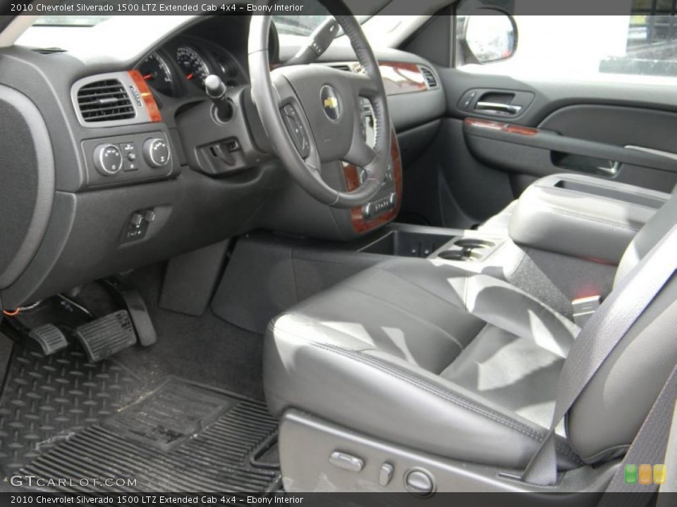 Ebony Interior Photo for the 2010 Chevrolet Silverado 1500 LTZ Extended Cab 4x4 #47148507