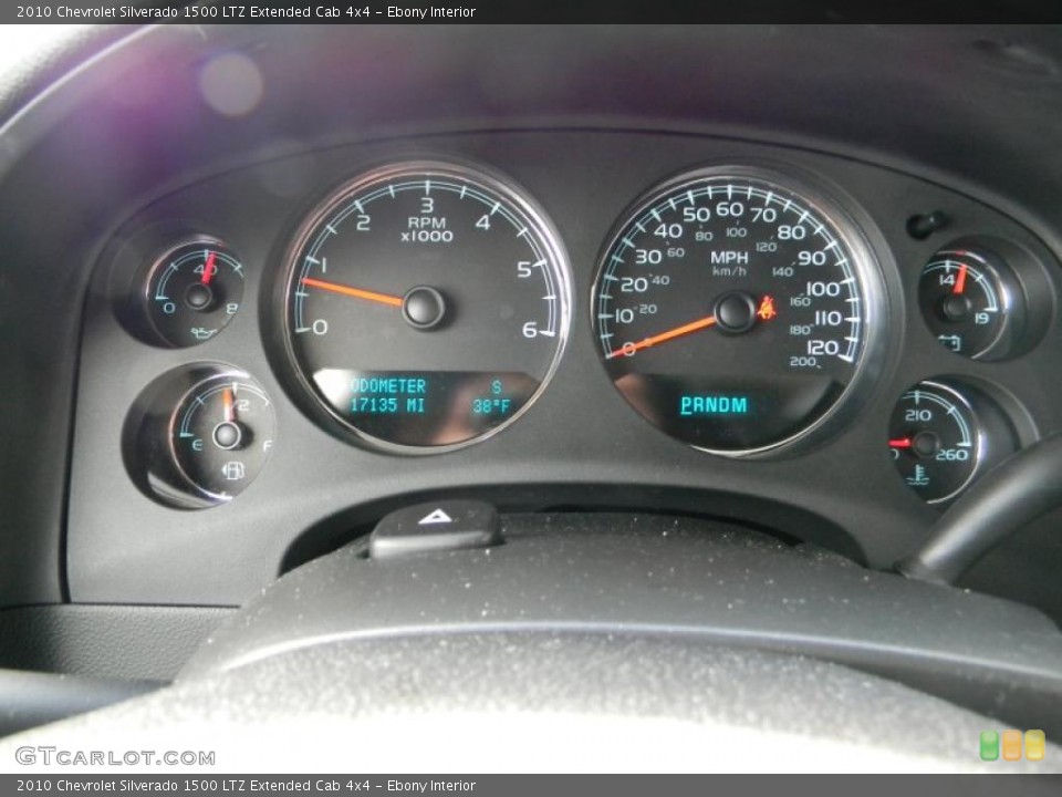Ebony Interior Gauges for the 2010 Chevrolet Silverado 1500 LTZ Extended Cab 4x4 #47148597