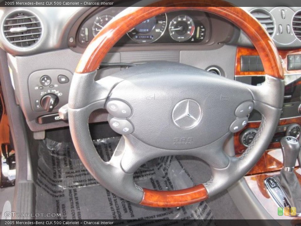 Charcoal Interior Steering Wheel for the 2005 Mercedes-Benz CLK 500 Cabriolet #47148732