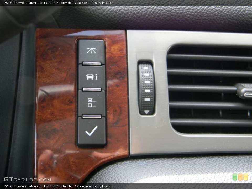 Ebony Interior Controls for the 2010 Chevrolet Silverado 1500 LTZ Extended Cab 4x4 #47148750