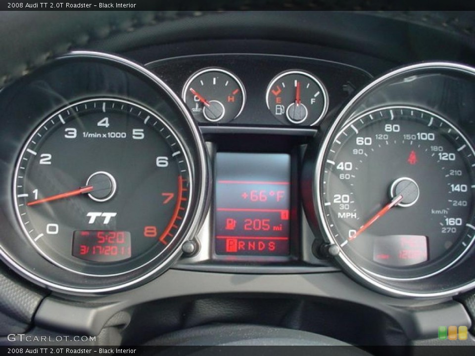 Black Interior Gauges for the 2008 Audi TT 2.0T Roadster #47149263