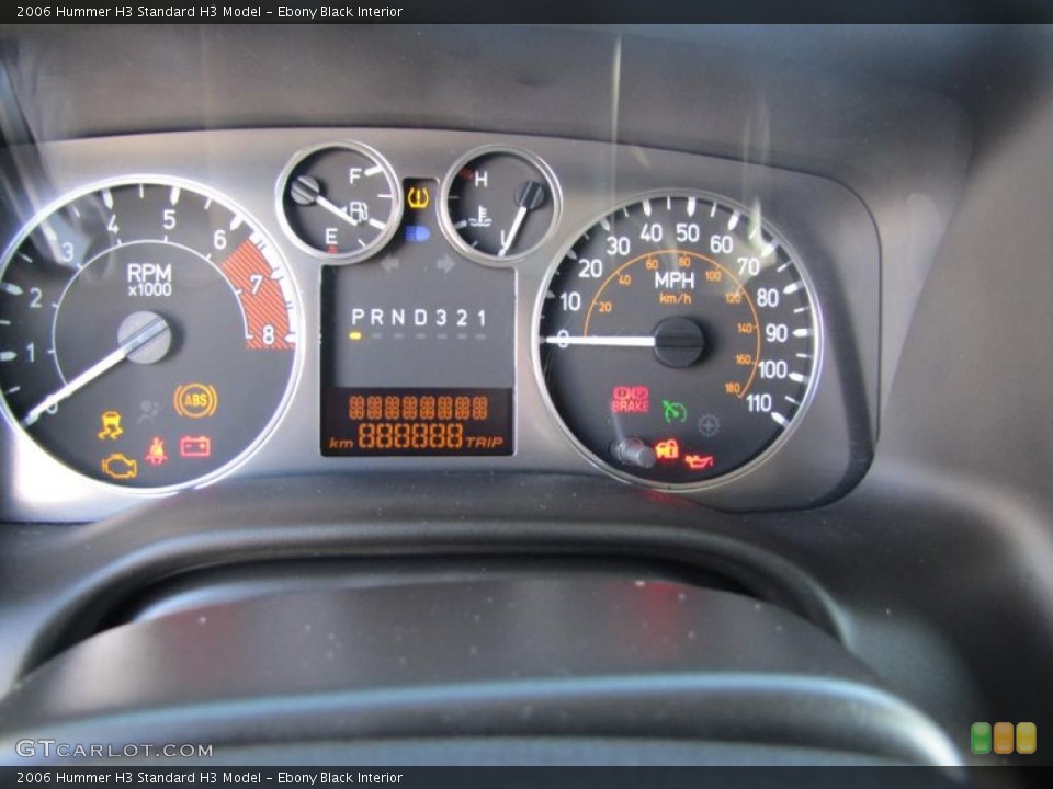 Ebony Black Interior Gauges for the 2006 Hummer H3  #47150544