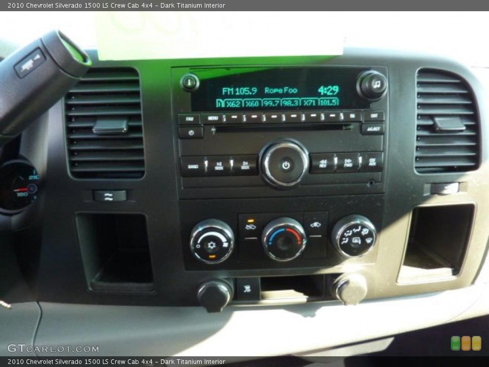 Dark Titanium Interior Controls for the 2010 Chevrolet Silverado 1500 LS Crew Cab 4x4 #47151144