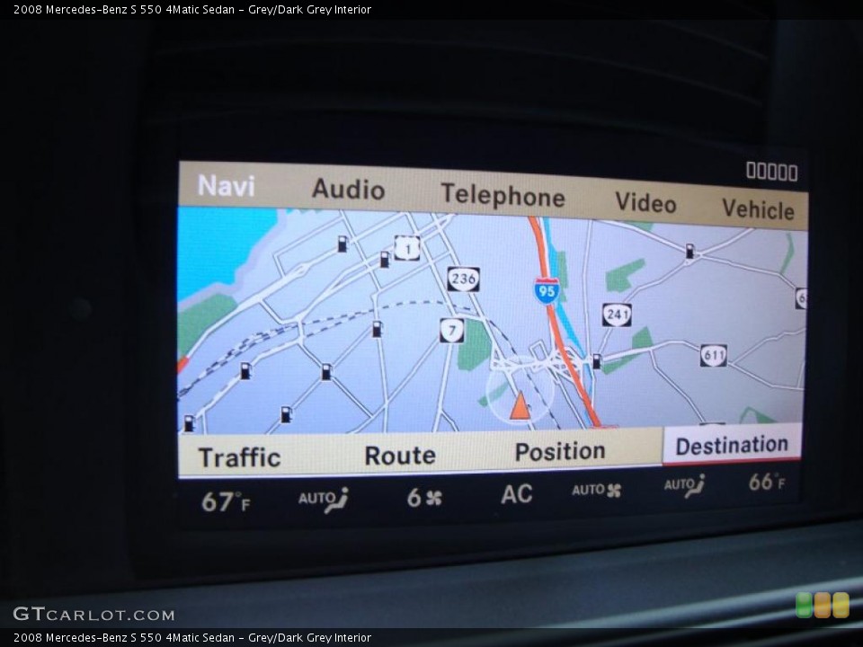 Grey/Dark Grey Interior Navigation for the 2008 Mercedes-Benz S 550 4Matic Sedan #47151513