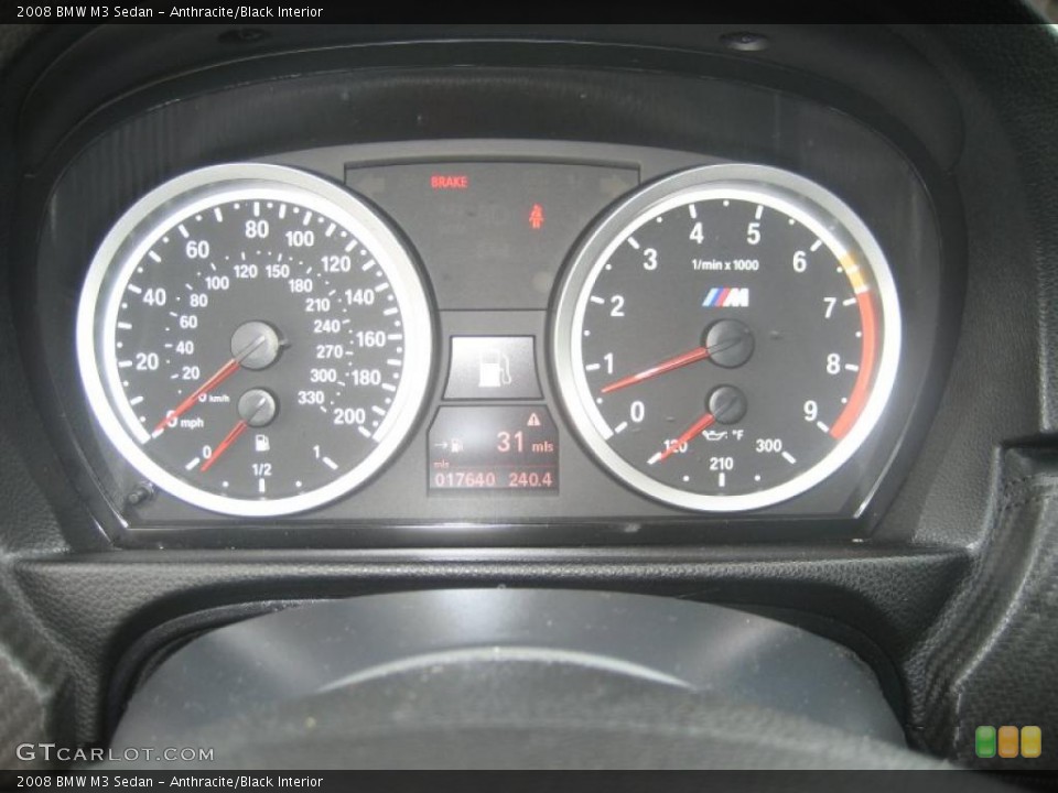 Anthracite/Black Interior Gauges for the 2008 BMW M3 Sedan #47152221
