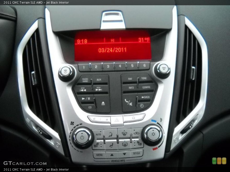 Jet Black Interior Controls for the 2011 GMC Terrain SLE AWD #47154828