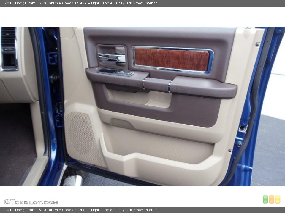 Light Pebble Beige/Bark Brown Interior Door Panel for the 2011 Dodge Ram 1500 Laramie Crew Cab 4x4 #47154996