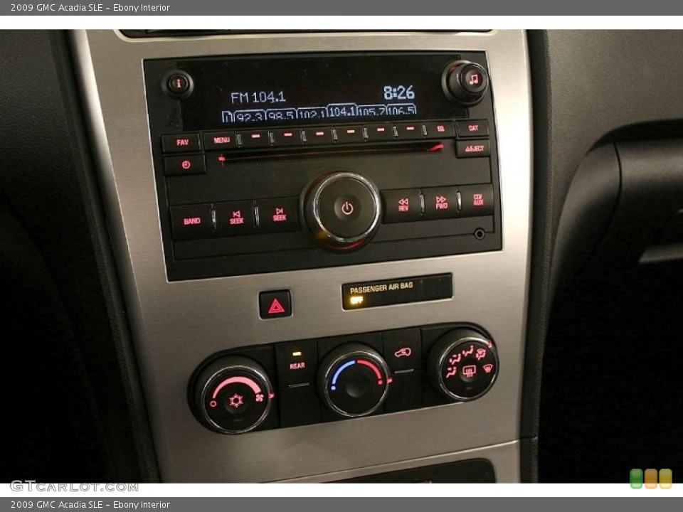 Ebony Interior Controls for the 2009 GMC Acadia SLE #47155632