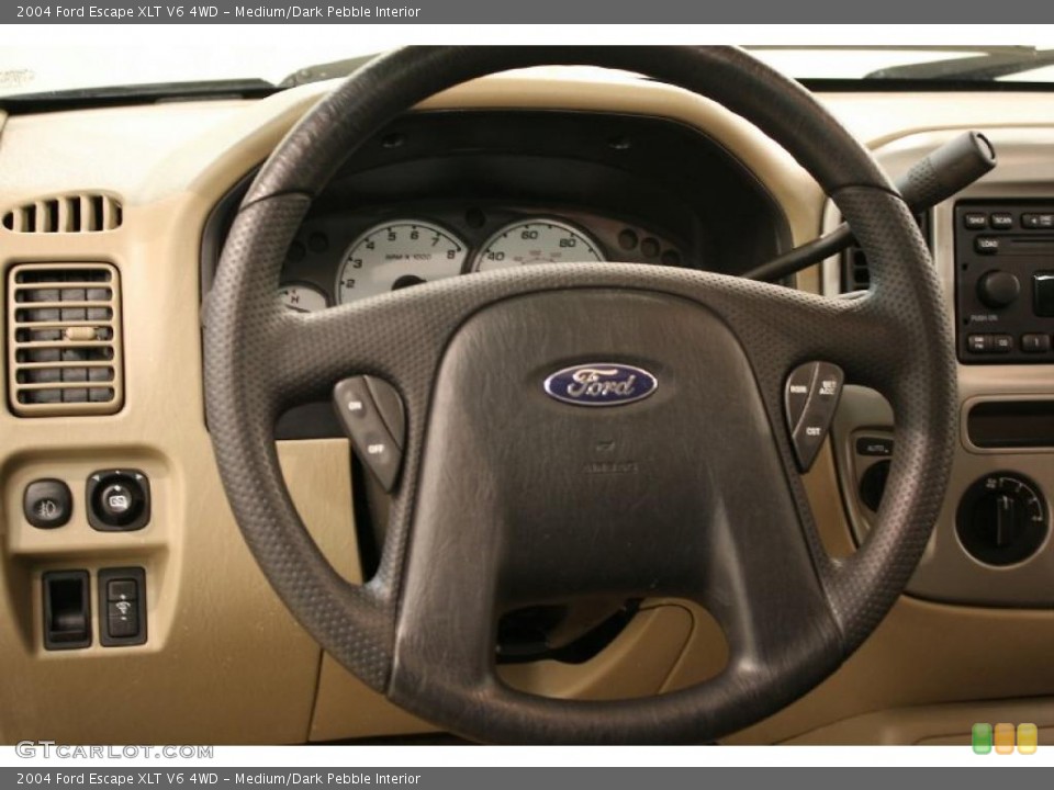 Medium/Dark Pebble Interior Steering Wheel for the 2004 Ford Escape XLT V6 4WD #47155797
