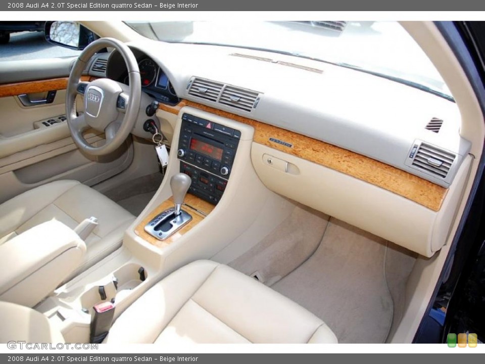 Beige Interior Dashboard for the 2008 Audi A4 2.0T Special Edition quattro Sedan #47160540