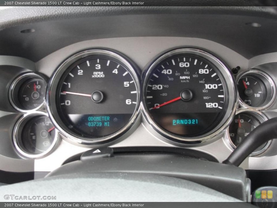 Light Cashmere/Ebony Black Interior Gauges for the 2007 Chevrolet Silverado 1500 LT Crew Cab #47161806