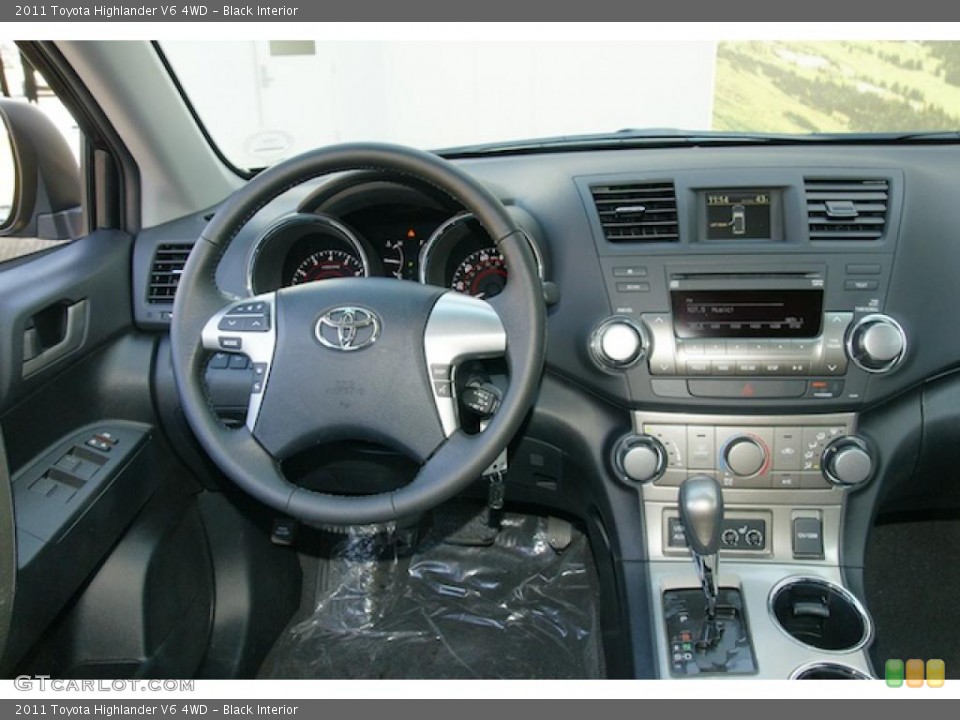 Black Interior Steering Wheel for the 2011 Toyota Highlander V6 4WD #47162304