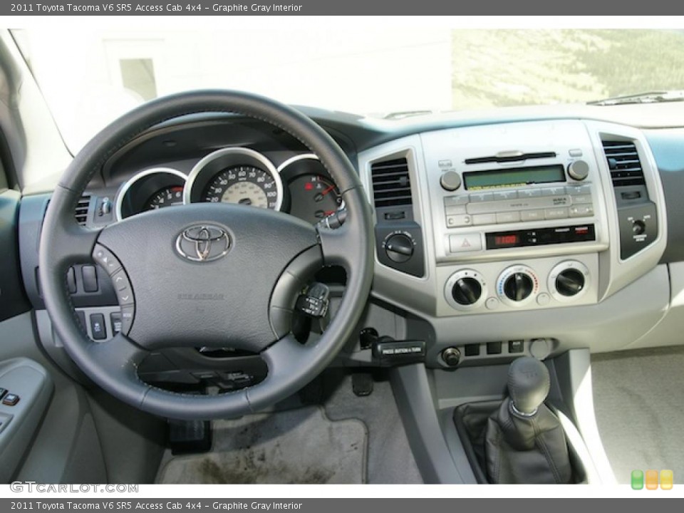 Graphite Gray Interior Steering Wheel for the 2011 Toyota Tacoma V6 SR5 Access Cab 4x4 #47162727