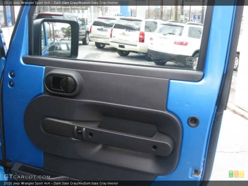 Dark Slate Gray/Medium Slate Gray Interior Door Panel for the 2010 Jeep Wrangler Sport 4x4 #47164272