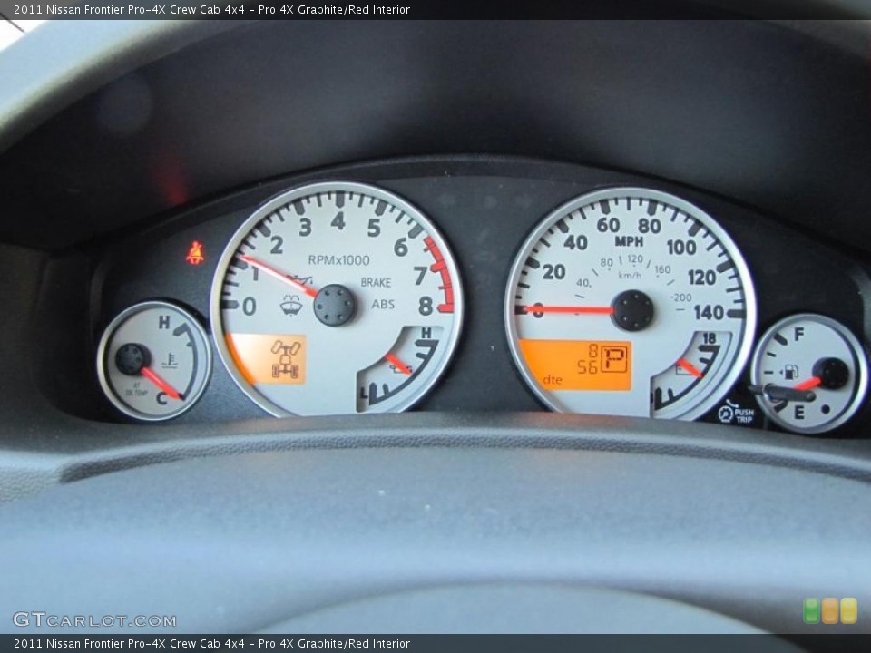Pro 4X Graphite/Red Interior Gauges for the 2011 Nissan Frontier Pro-4X Crew Cab 4x4 #47166765