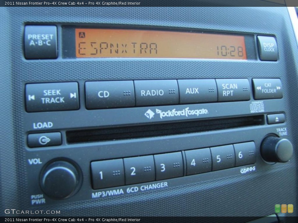 Pro 4X Graphite/Red Interior Controls for the 2011 Nissan Frontier Pro-4X Crew Cab 4x4 #47167365