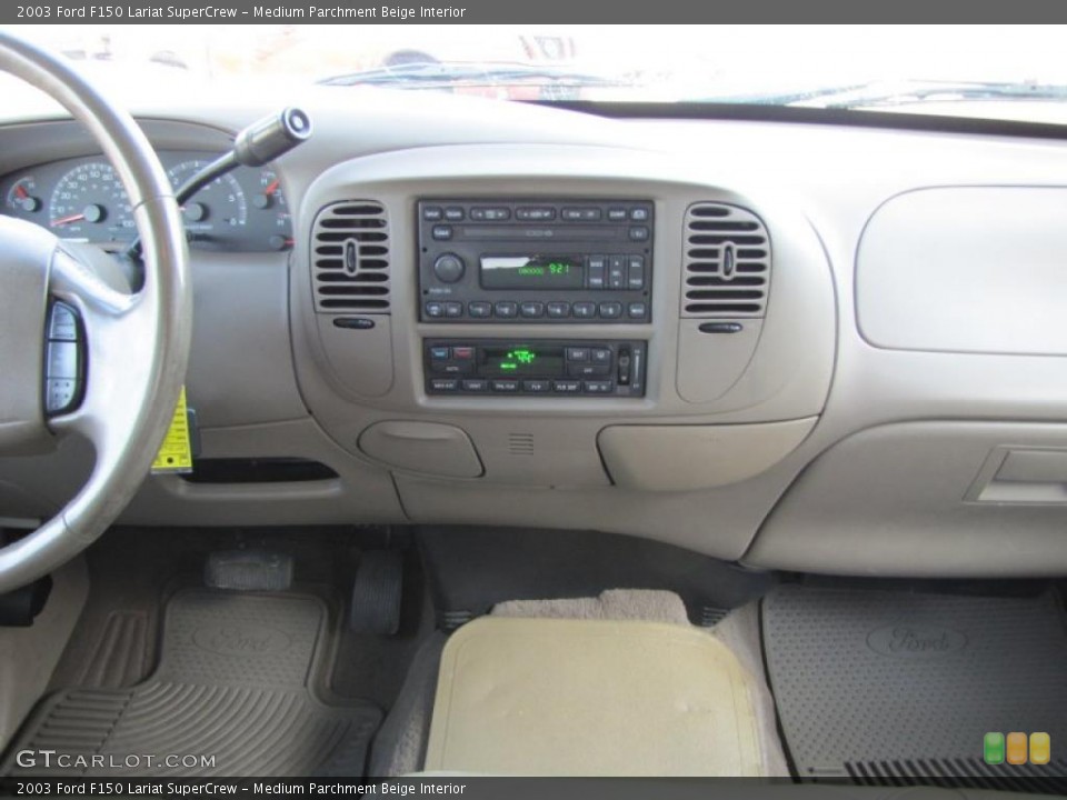 Medium Parchment Beige Interior Dashboard for the 2003 Ford F150 Lariat SuperCrew #47167962