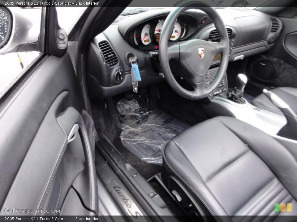 Black Interior Prime Interior for the 2005 Porsche 911 Turbo S Cabriolet #47168562