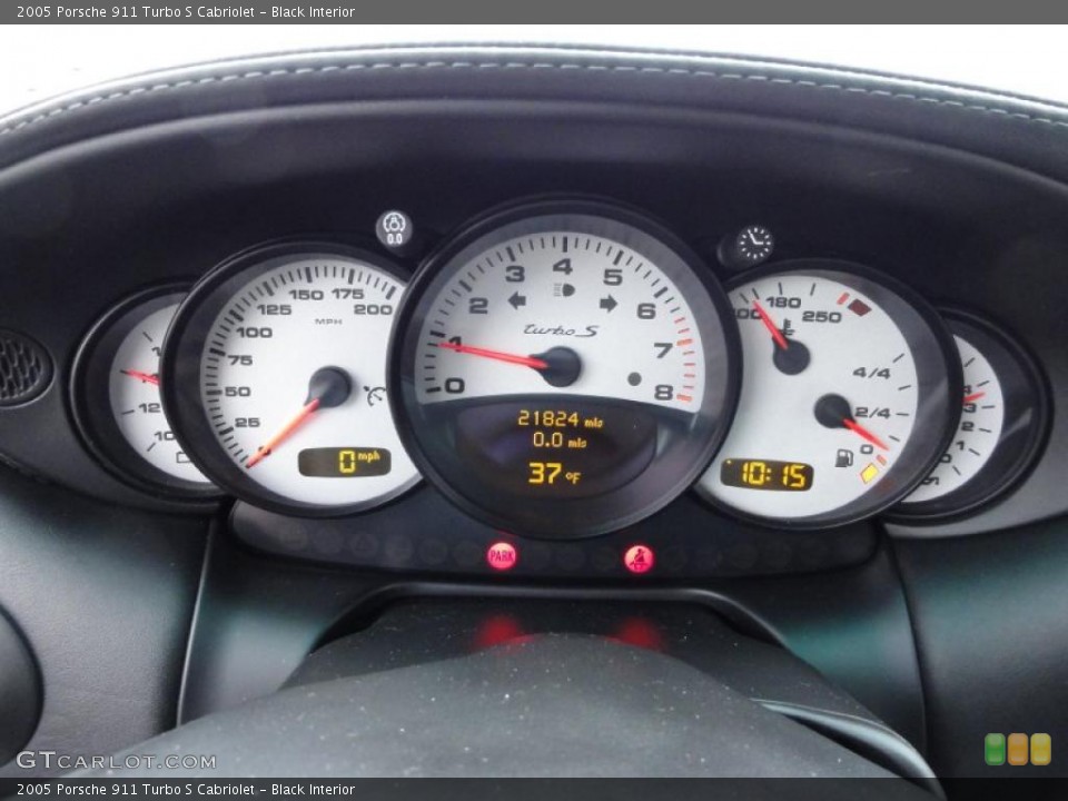 Black Interior Gauges for the 2005 Porsche 911 Turbo S Cabriolet #47168760