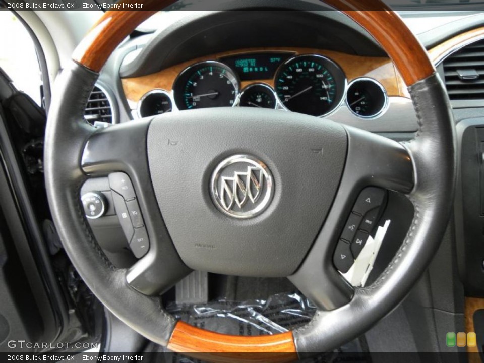 Ebony/Ebony Interior Steering Wheel for the 2008 Buick Enclave CX #47169066