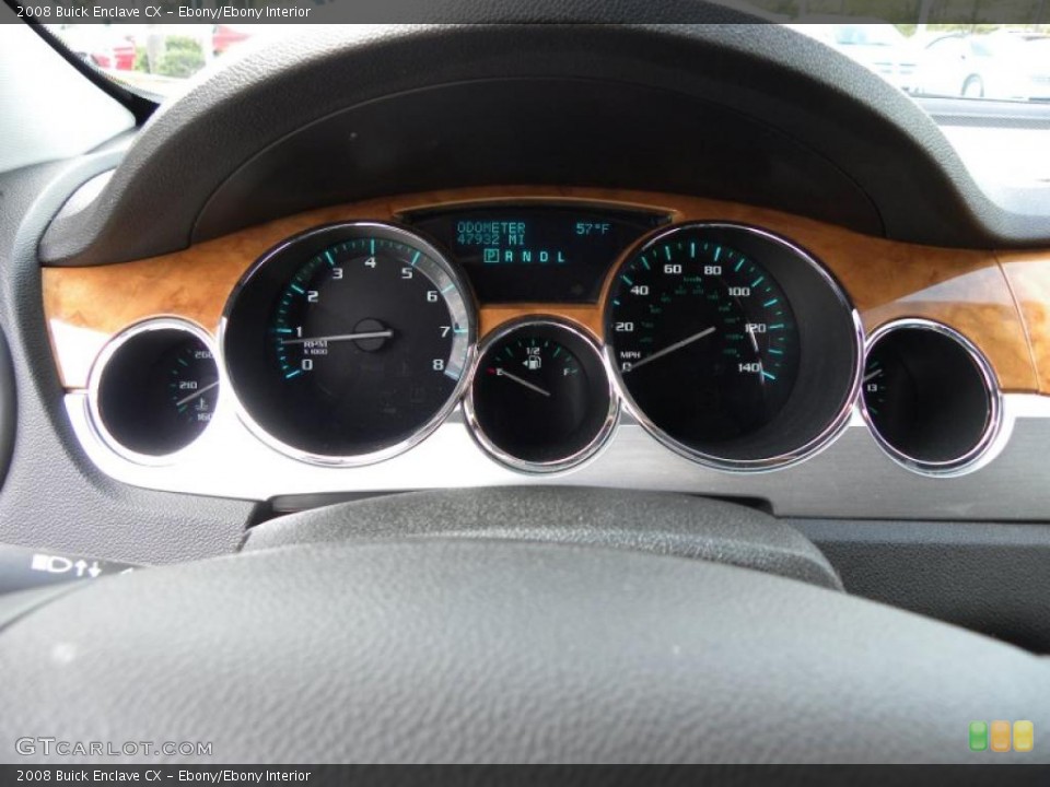 Ebony/Ebony Interior Gauges for the 2008 Buick Enclave CX #47169076