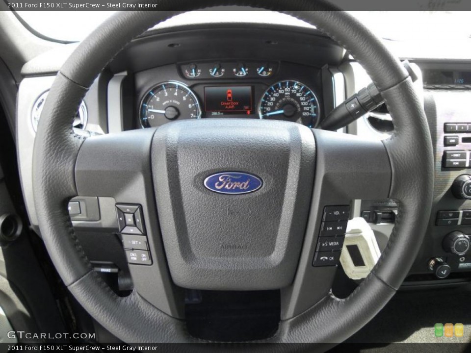 Steel Gray Interior Steering Wheel for the 2011 Ford F150 XLT SuperCrew #47169276