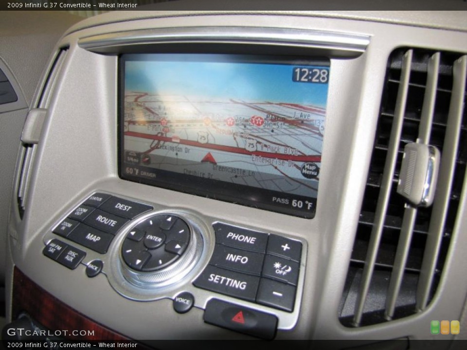 Wheat Interior Navigation for the 2009 Infiniti G 37 Convertible #47176251