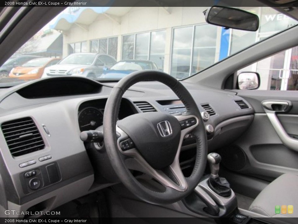 Gray Interior Dashboard for the 2008 Honda Civic EX-L Coupe #47176512