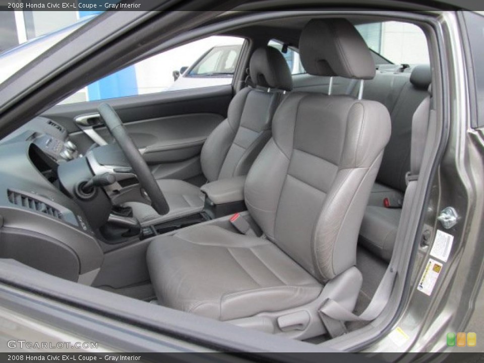 Gray Interior Photo for the 2008 Honda Civic EX-L Coupe #47176536