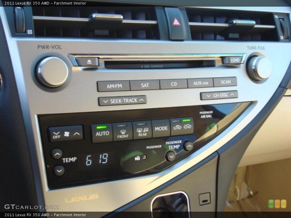 Parchment Interior Controls for the 2011 Lexus RX 350 AWD #47180583