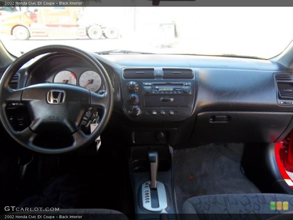 Black Interior Dashboard for the 2002 Honda Civic EX Coupe #47182104