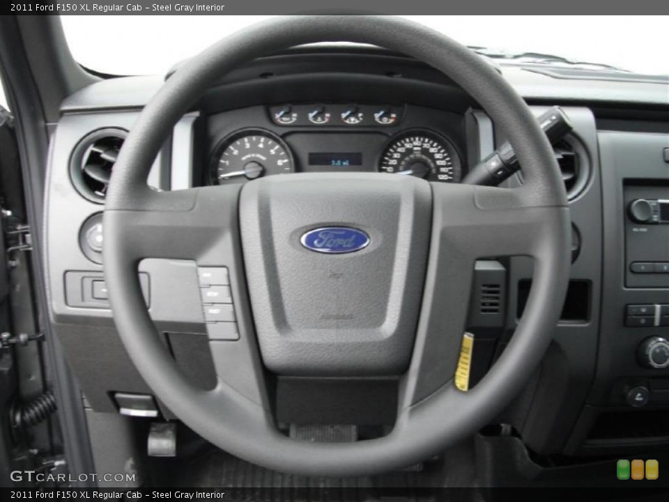 Steel Gray Interior Steering Wheel for the 2011 Ford F150 XL Regular Cab #47183250