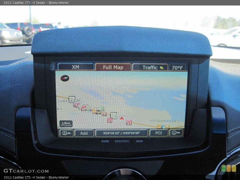 Ebony Interior Navigation for the 2011 Cadillac CTS -V Sedan #47183808
