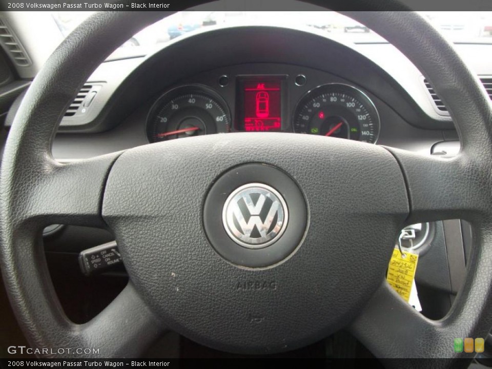 Black Interior Steering Wheel for the 2008 Volkswagen Passat Turbo Wagon #47188473