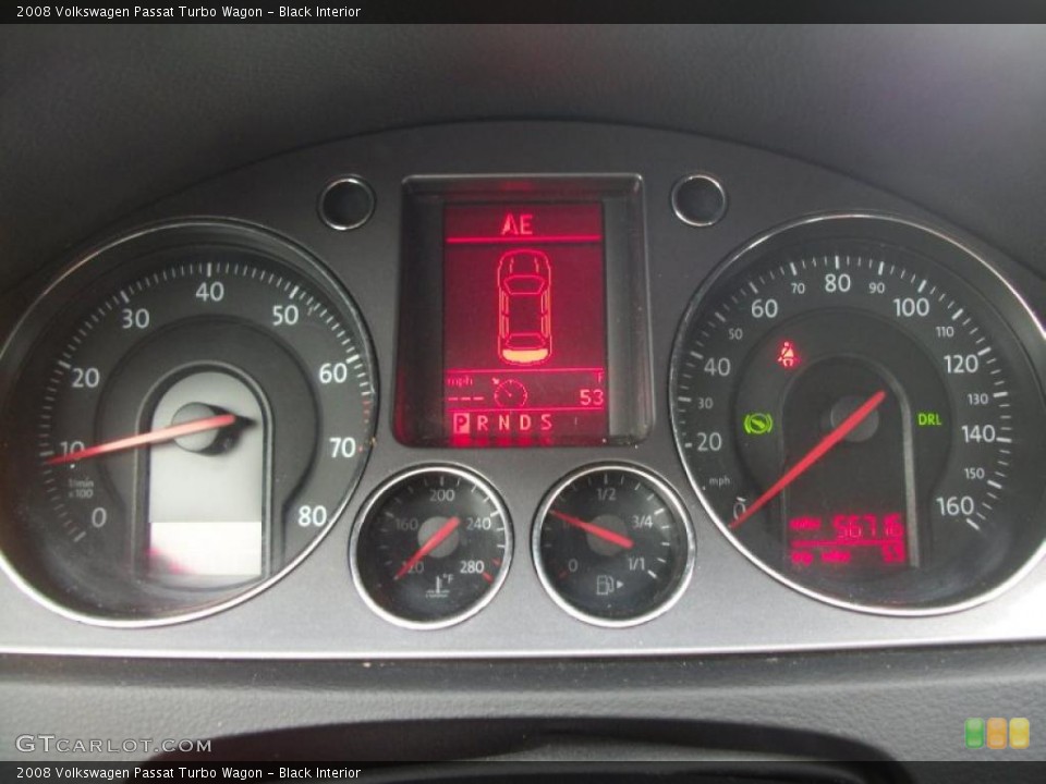 Black Interior Gauges for the 2008 Volkswagen Passat Turbo Wagon #47188491