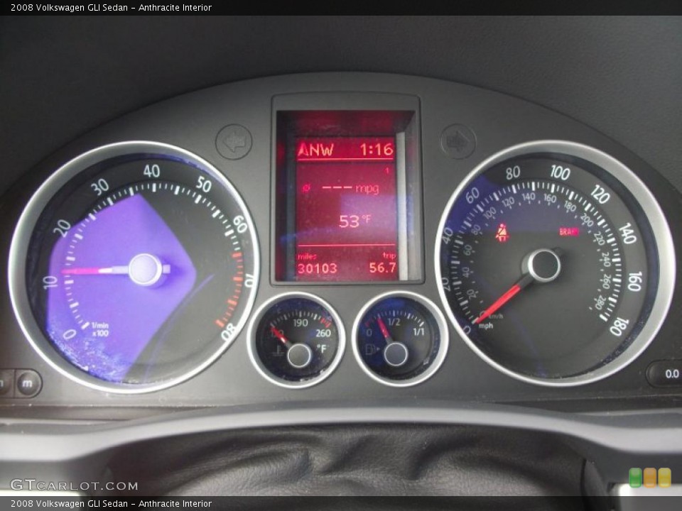 Anthracite Interior Gauges for the 2008 Volkswagen GLI Sedan #47188644