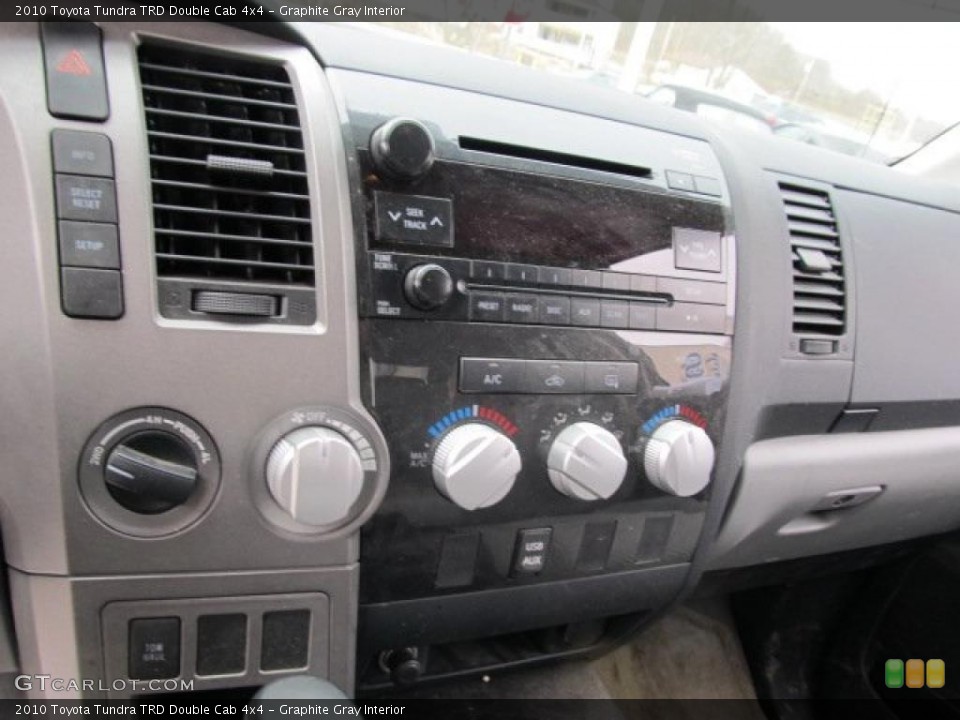 Graphite Gray Interior Controls for the 2010 Toyota Tundra TRD Double Cab 4x4 #47190845