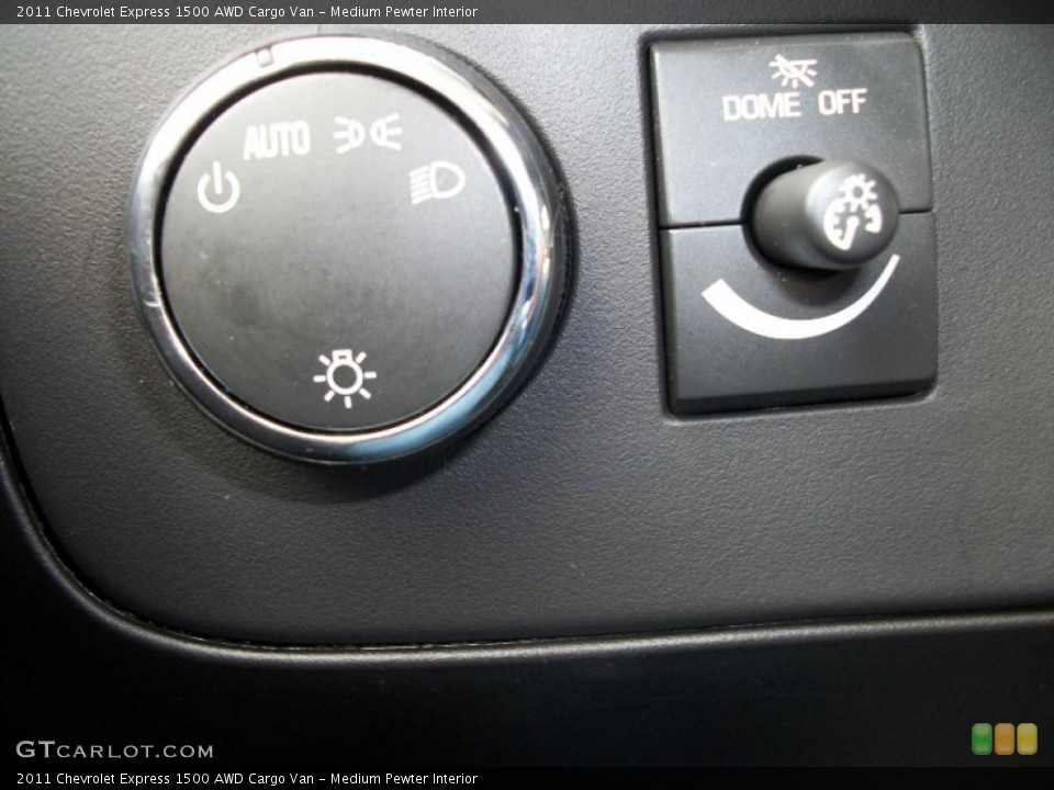 Medium Pewter Interior Controls for the 2011 Chevrolet Express 1500 AWD Cargo Van #47194727