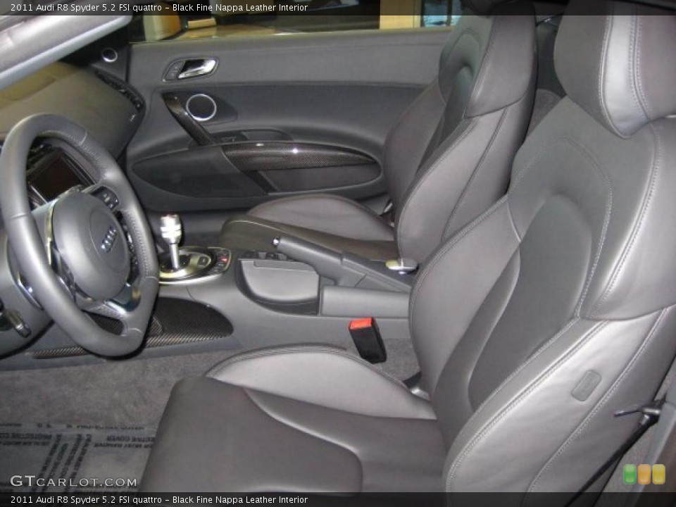 Black Fine Nappa Leather Interior Photo for the 2011 Audi R8 Spyder 5.2 FSI quattro #47195414