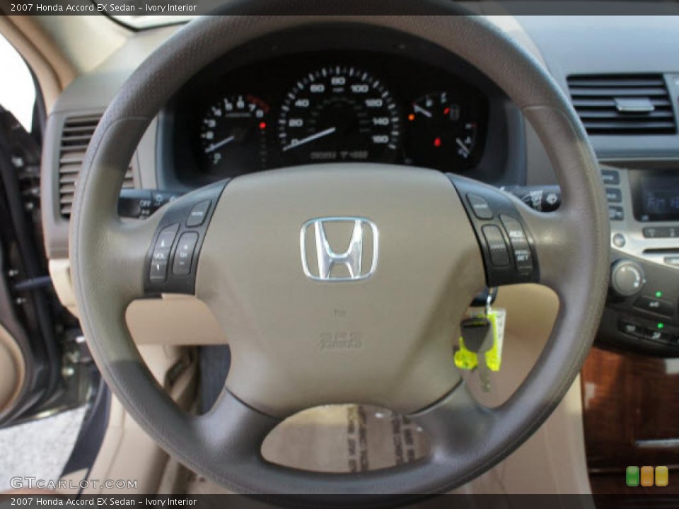 Ivory Interior Steering Wheel for the 2007 Honda Accord EX Sedan #47195570