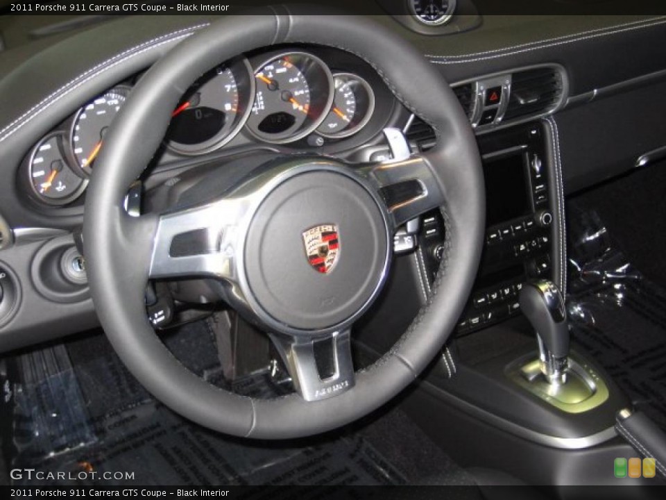 Black Interior Steering Wheel for the 2011 Porsche 911 Carrera GTS Coupe #47195609