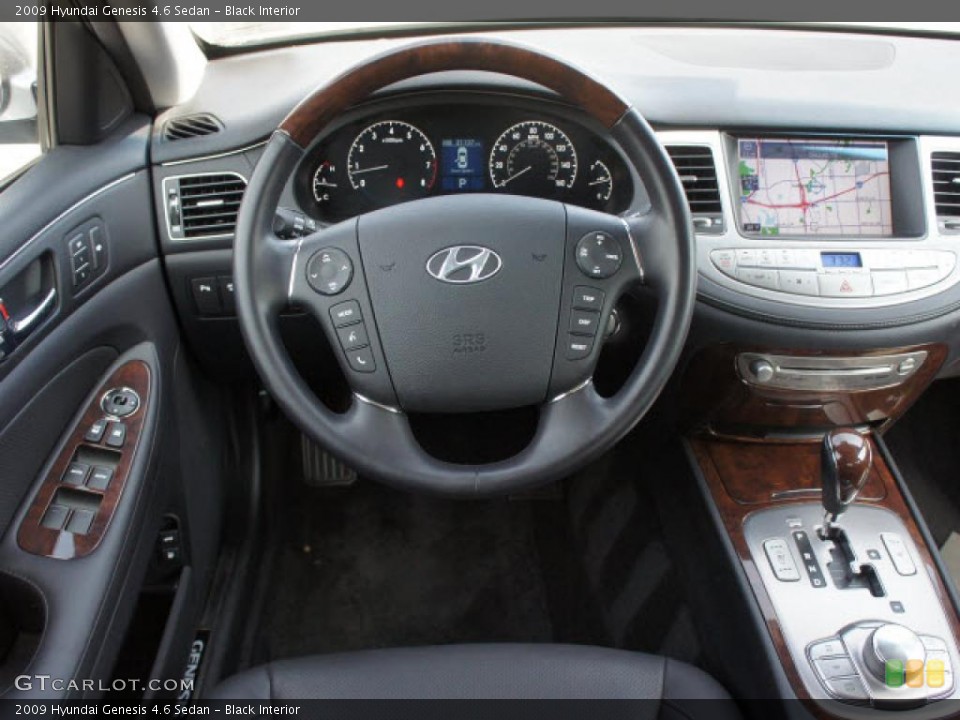 Black Interior Dashboard for the 2009 Hyundai Genesis 4.6 Sedan #47196641