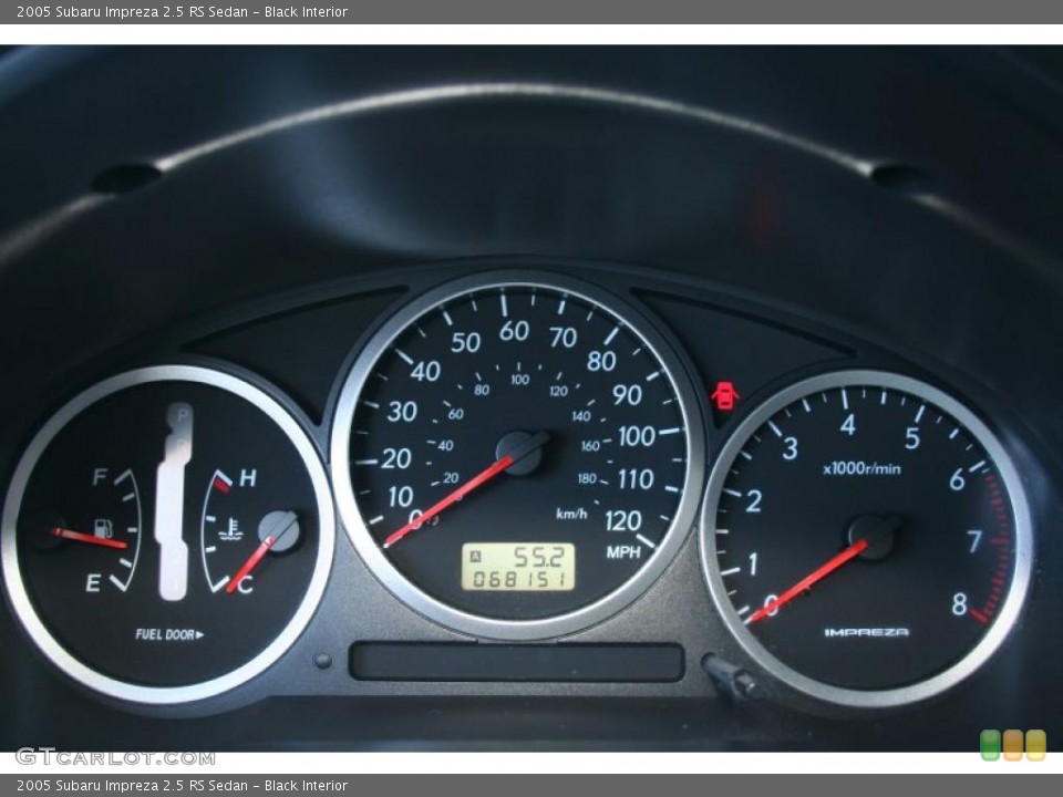 Black Interior Gauges for the 2005 Subaru Impreza 2.5 RS Sedan #47196989