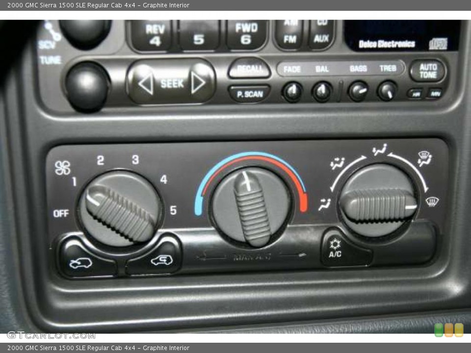 Graphite Interior Controls for the 2000 GMC Sierra 1500 SLE Regular Cab 4x4 #47197107